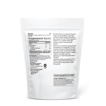 Gnc Vitamina B-12 2500 Mcg, Cu Aroma De Fructe De Padure, 60 Caramele