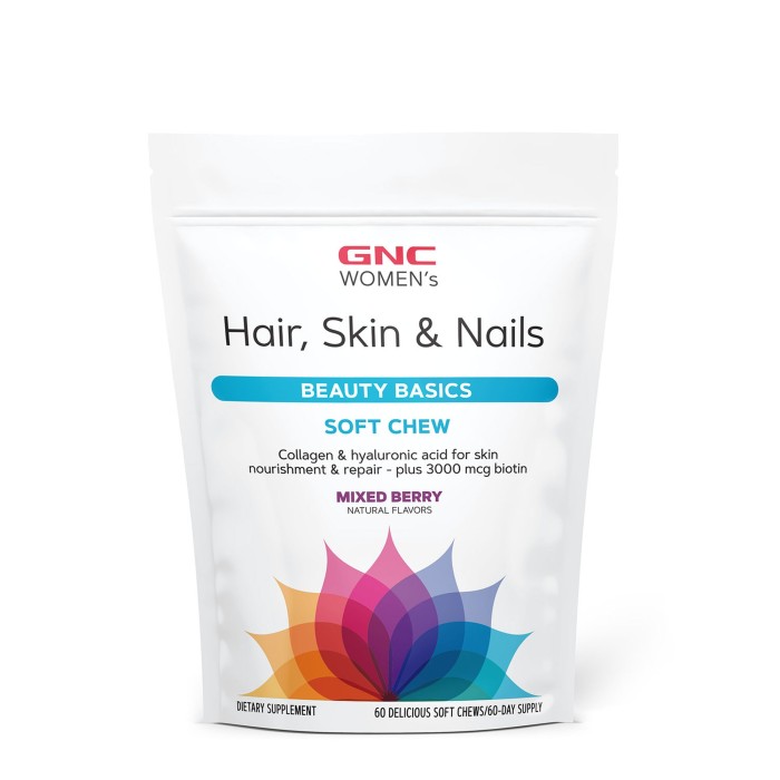 Gnc Women’s Hair, Skin & Nails Formula, Formula Pentru Par, Piele Si Unghii, Caramele Cu Aroma De Fructe De Padure, 60 Caramele Gnc Women’s Hair, Skin & Nails Formula, Formula Pentru Par, Piele Si Unghii, Caramele Cu Aroma De Fructe De Padure, 60 Caramele