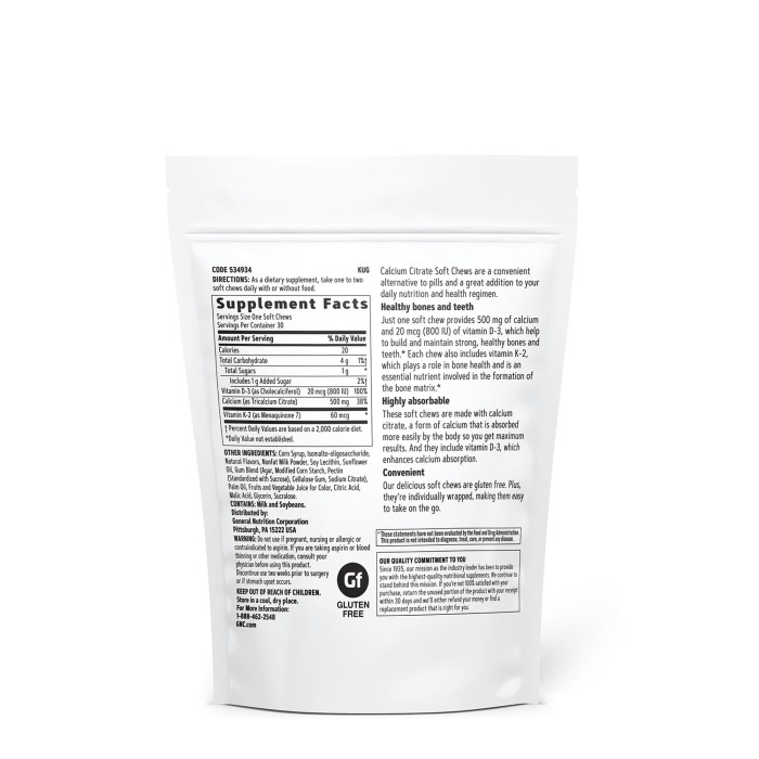 Gnc Calciu Citrat Caramele Cu Aroma Naturala De Fructe De Padure Si Frisca, 30 Caramele Gnc Calciu Citrat Caramele Cu Aroma Naturala De Fructe De Padure Si Frisca, 30 Caramele