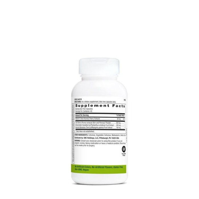 Gnc Superfoods Cherry Complex, Extract De Cirese Amare Pentru Reglarea Acidului Uric, 90 Cps Gnc Superfoods Cherry Complex, Extract De Cirese Amare Pentru Reglarea Acidului Uric, 90 Cps