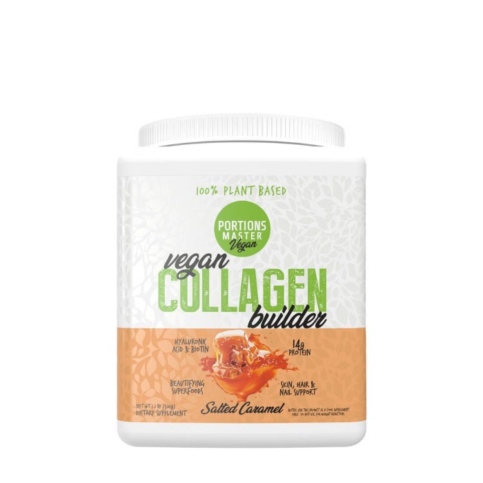 Portions Master Vegan Collagen Builder, Formula Speciala Pentru Productia De Colagen Cu Aroma De Caramel Sarat, 500 G Portions Master Vegan Collagen Builder, Formula Speciala Pentru Productia De Colagen Cu Aroma De Caramel Sarat, 500 G