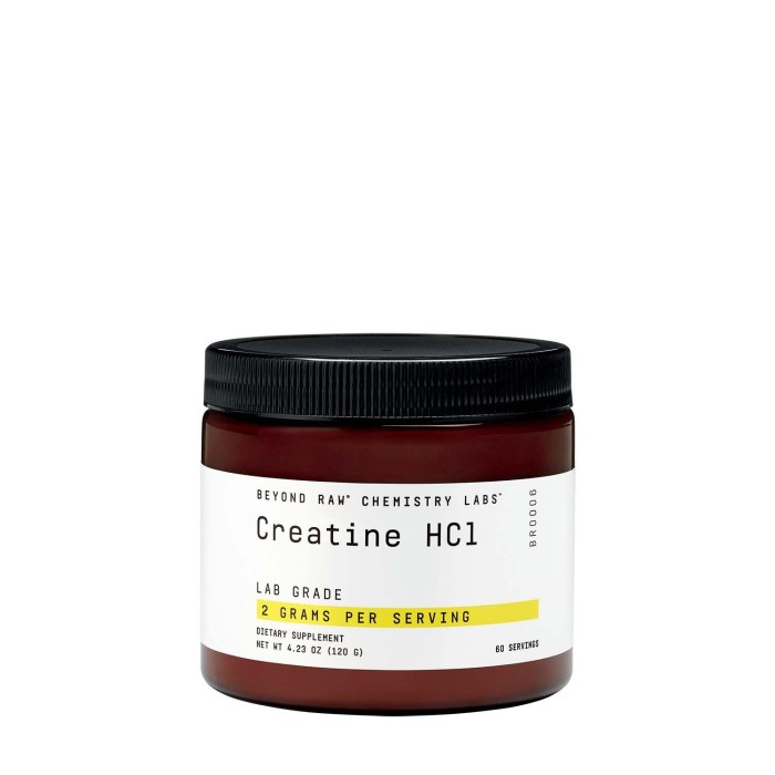 Beyond Raw Chemistry Labs Creatine Hcl, Creatina Hidroclorida, 120 G Beyond Raw Chemistry Labs Creatine Hcl, Creatina Hidroclorida, 120 G