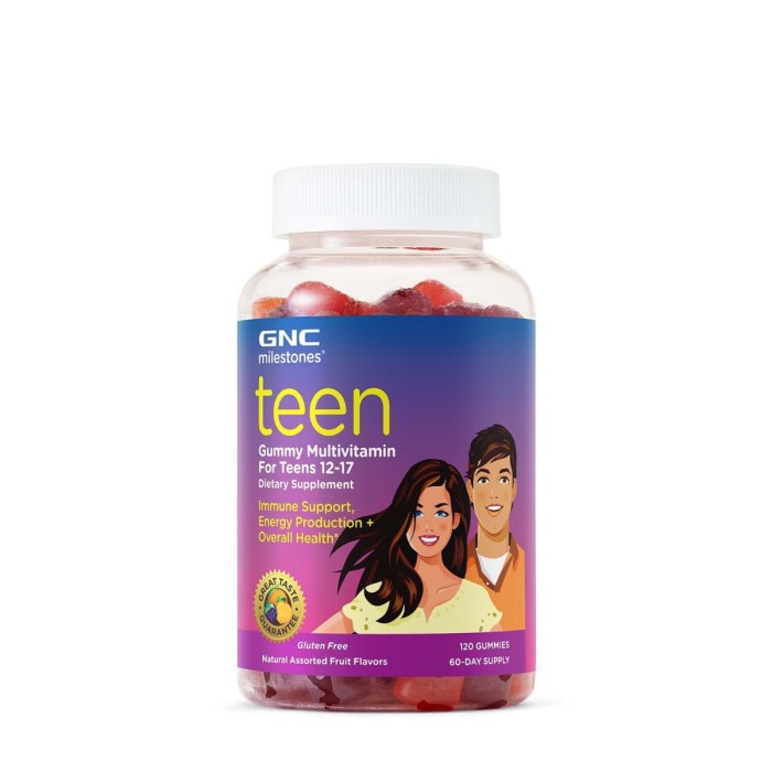 Gnc Milestones Teen, Multivitamine Jeleuri Pentru Adolescenti 12-17 Ani, 120 Jeleuri Gnc Milestones Teen, Multivitamine Jeleuri Pentru Adolescenti 12-17 Ani, 120 Jeleuri