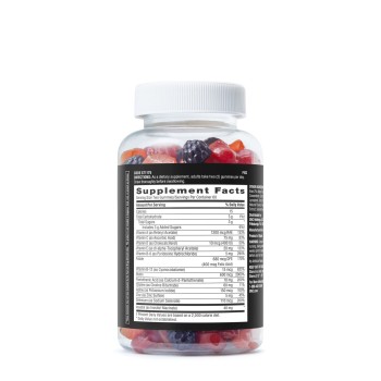 Gnc Mega Men Essentials Gummy Multivitamin 50 Plus, Jeleuri Cu Multivitamine Pentru Barbati 50+ Cu Aroma De Fructe Asortate, 120 Jeleuri