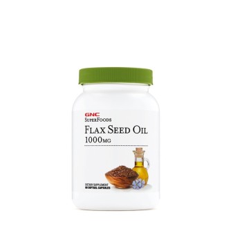 Gnc Superfoods Flax Seed Oil 1000mg, Ulei Din Seminte De In, 90 Cps