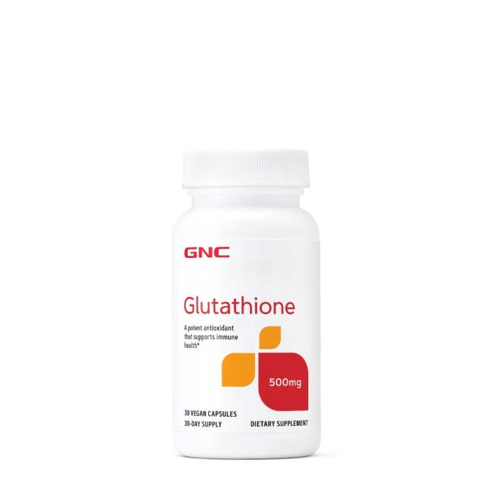 Gnc L-glutathione, L-glutation 500 Mg, 30 Cps Gnc L-glutathione, L-glutation 500 Mg, 30 Cps