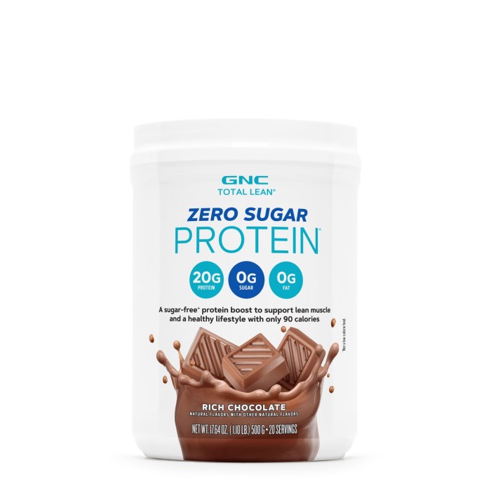 Gnc Total Lean Zero Sugar, Proteina Fara Zahar Cu Aroma De Ciocolata, 500 G Gnc Total Lean Zero Sugar, Proteina Fara Zahar Cu Aroma De Ciocolata, 500 G