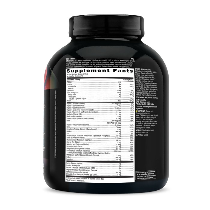 Gnc Beyond Raw Dynamic Gainer High-tech Mass Gainer, Gainer Proteic Cu Aroma De Ecler Cu Ciocolata, 3255 G Gnc Beyond Raw Dynamic Gainer High-tech Mass Gainer, Gainer Proteic Cu Aroma De Ecler Cu Ciocolata, 3255 G