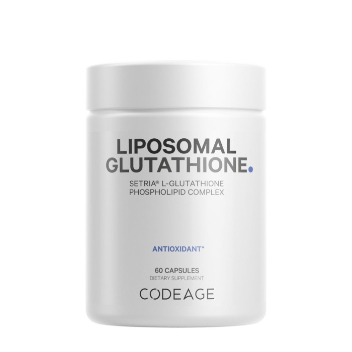 Codeage Liposomal Glutathione, Glutation Lipozomal Setria, 60 Cps Codeage Liposomal Glutathione, Glutation Lipozomal Setria, 60 Cps