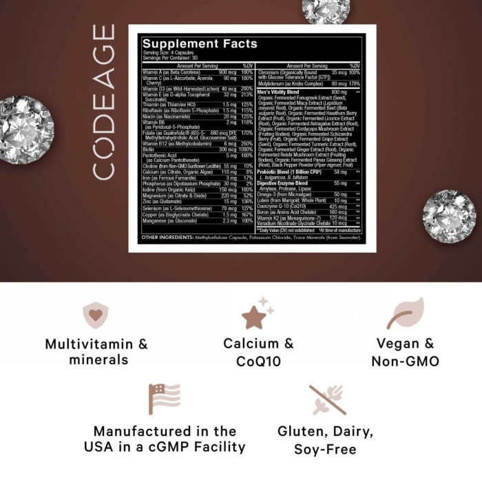 Codeage Men's Fermented Multivitamin, Formula Completa Pentru Sanatatea Intregului Organism, 120 Cps Codeage Men's Fermented Multivitamin, Formula Completa Pentru Sanatatea Intregului Organism, 120 Cps