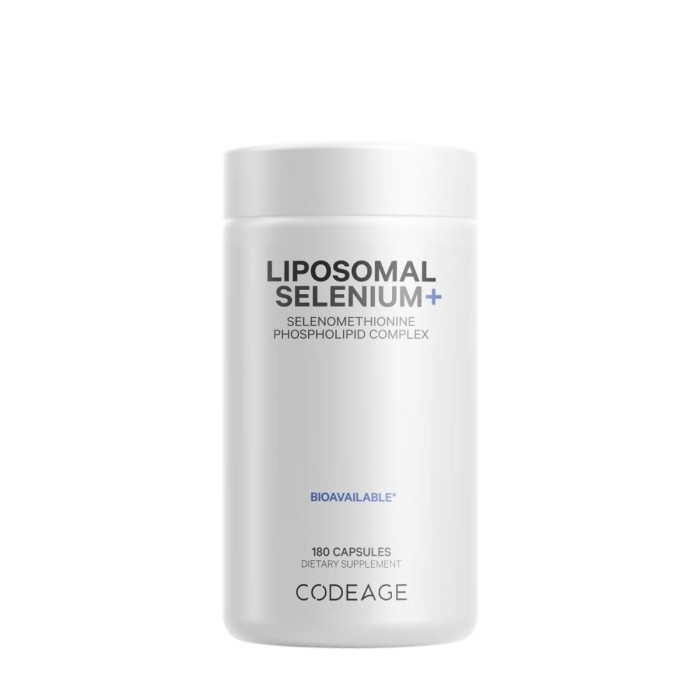 Codeage Liposomal Selenium+ Selenomethionine Phospholipid Complex, Seleniu Lipozomal Complex Cu Fosfolipide Din Selenomentionina, 180 Cps Codeage Liposomal Selenium+ Selenomethionine Phospholipid Complex, Seleniu Lipozomal Complex Cu Fosfolipide Din Selenomentionina, 180 Cps