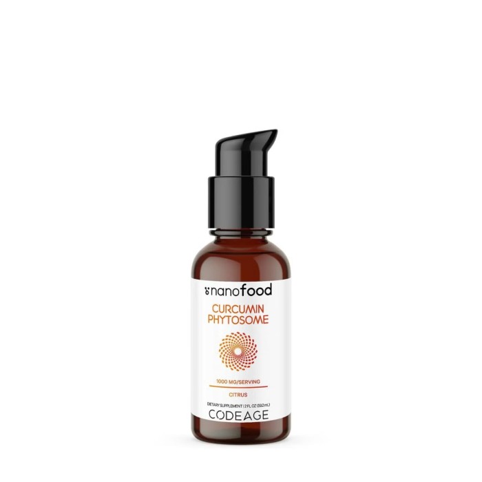 Codeage Nano Food Turmeric Phytosome, Turmeric Fitosom 1000 Mg Cu Aroma De Citrice, 59.2 Ml Codeage Nano Food Turmeric Phytosome, Turmeric Fitosom 1000 Mg Cu Aroma De Citrice, 59.2 Ml