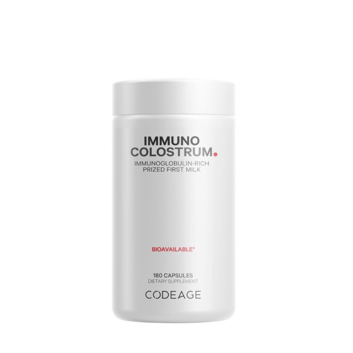 Codeage Immuno Bovine Colostrum, Colostru Bovin Bogat In Imunoglobuline, 180 Cps Codeage Immuno Bovine Colostrum, Colostru Bovin Bogat In Imunoglobuline, 180 Cps