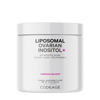 Codeage Liposomal Ovarian Inositol+ - Mixed Berry , Myo-inozitol Ovarian Cu Coenzima Q10 Cu Aroma De Fructe De Padure, 148.2 G