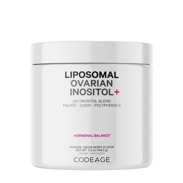 Codeage Liposomal Ovarian Inositol+ - Mixed Berry , Myo-inozitol Ovarian Cu Coenzima Q10 Cu Aroma De Fructe De Padure, 148.2 G Codeage Liposomal Ovarian Inositol+ - Mixed Berry , Myo-inozitol Ovarian Cu Coenzima Q10 Cu Aroma De Fructe De Padure, 148.2 G