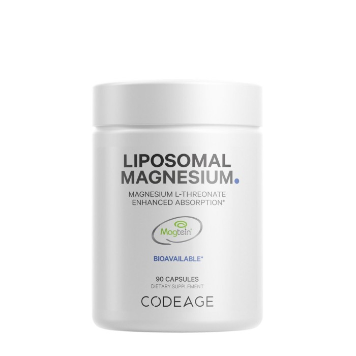 Codeage Liposomal Magnesium L-threonate, Magneziu L-treonat Liposomal Cu Fosfolipide - Formula Avansata Pentru Absorbtie Superioara, 90 Cps Codeage Liposomal Magnesium L-threonate, Magneziu L-treonat Liposomal Cu Fosfolipide - Formula Avansata Pentru Absorbtie Superioara, 90 Cps