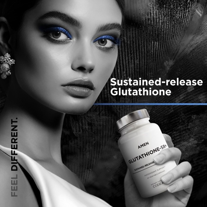 Codeage Amen Glutathione Sustained Release, Glutation 250 Mg Cu Eliberare Prelungita, 60 Cps Codeage Amen Glutathione Sustained Release, Glutation 250 Mg Cu Eliberare Prelungita, 60 Cps