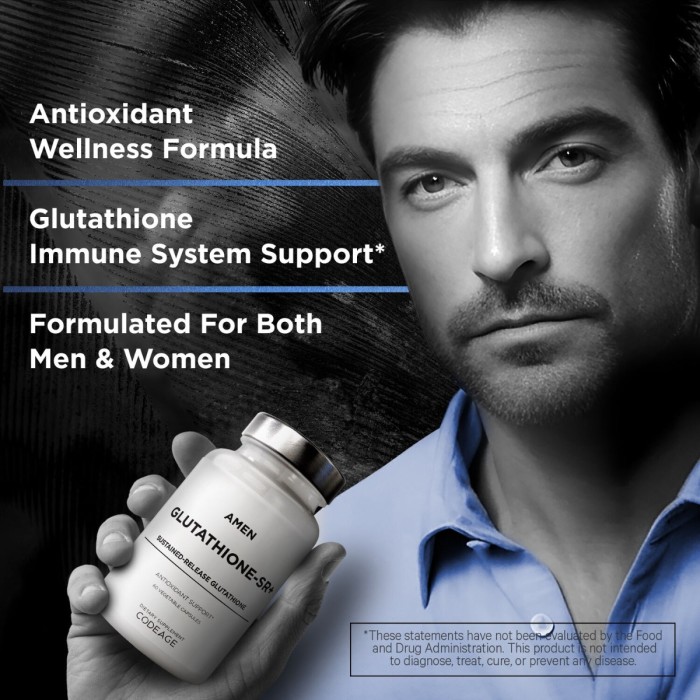 Codeage Amen Glutathione Sustained Release, Glutation 250 Mg Cu Eliberare Prelungita, 60 Cps Codeage Amen Glutathione Sustained Release, Glutation 250 Mg Cu Eliberare Prelungita, 60 Cps