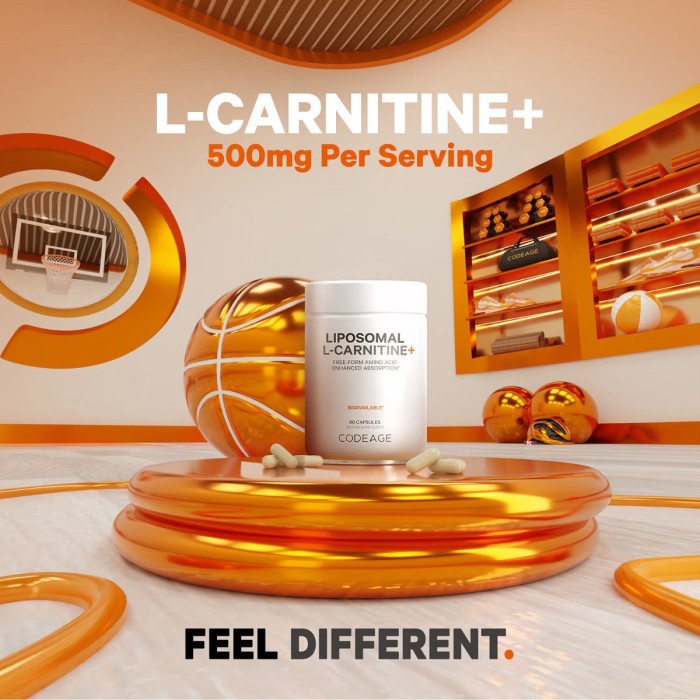 Codeage Liposomal L-carnitine+ , L-carnitina Lipozomala Pentru Energie Celulara Si Suport Metabolic, 90 Cps Codeage Liposomal L-carnitine+ , L-carnitina Lipozomala Pentru Energie Celulara Si Suport Metabolic, 90 Cps