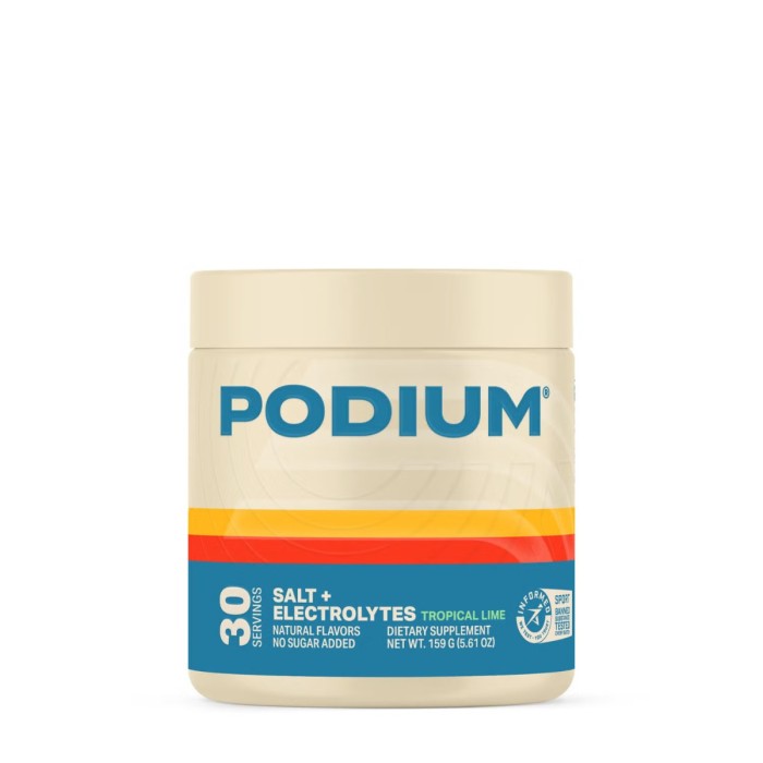 Podium Salt + Electrolytes, Hidratare Avansata Si Refacere Musculara, Aroma Tropical Lime, 159 G Podium Salt + Electrolytes, Hidratare Avansata Si Refacere Musculara, Aroma Tropical Lime, 159 G