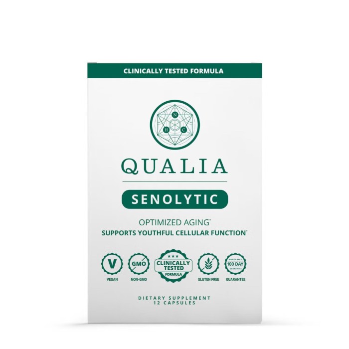 Qualia Life Sciences, Qualia Senolytic, Supliment Avansat Pentru Sanatate Celulara Si Longevitate, 12 Cps Qualia Life Sciences, Qualia Senolytic, Supliment Avansat Pentru Sanatate Celulara Si Longevitate, 12 Cps