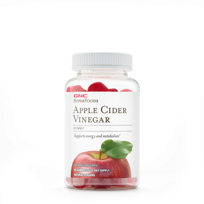 Gnc Superfoods Apple Cider Vinegar, Otet Din Cidru De Mere, 60 Jeleuri Gnc Superfoods Apple Cider Vinegar, Otet Din Cidru De Mere, 60 Jeleuri