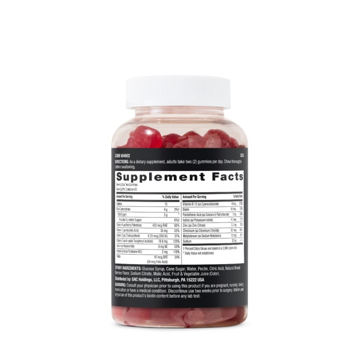 Gnc Mega Men Complex De Multivitamine Pentru Barbati Cu Aroma De Fructe De Padure, 120 Jeleuri Gnc Mega Men Complex De Multivitamine Pentru Barbati Cu Aroma De Fructe De Padure, 120 Jeleuri