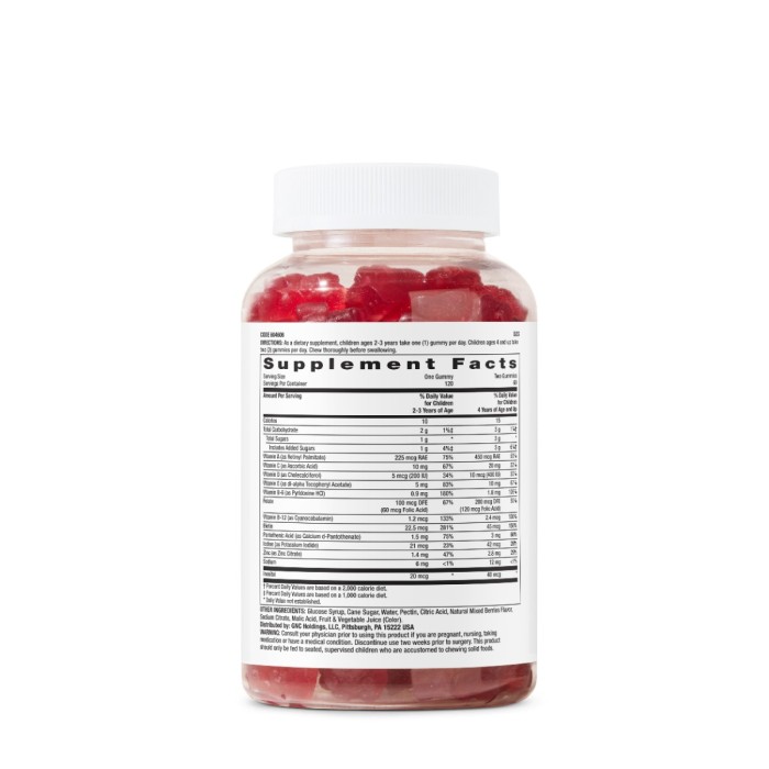 Gnc Milestones Kids Multivitamin Gummy, Multivitamine Pentru Copii 2-12 Ani Cu Aroma De Fructe De Padure, 120 Jeleuri Gnc Milestones Kids Multivitamin Gummy, Multivitamine Pentru Copii 2-12 Ani Cu Aroma De Fructe De Padure, 120 Jeleuri