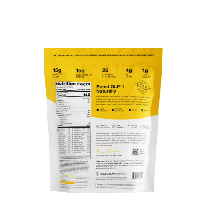 Supergut The Gut Healthy Prebiotic Shake Vanilla Flavor, Shake Proteic Cu Prebiotice , Cu Aroma De Vanilie, 742 G Supergut The Gut Healthy Prebiotic Shake Vanilla Flavor, Shake Proteic Cu Prebiotice , Cu Aroma De Vanilie, 742 G
