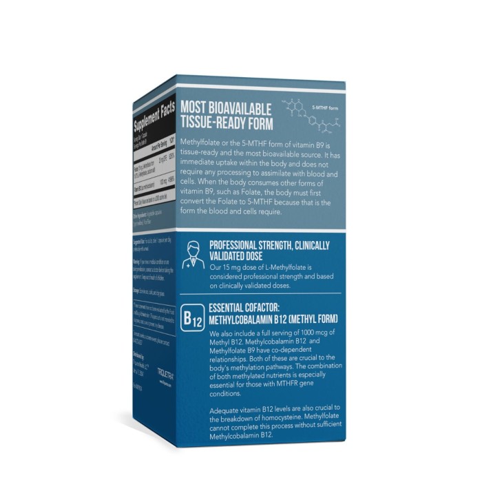 Triquetra L-methylfolate 5-mthf, Forma Bioactiva A Acidului Folic Pentru Sustinerea Functiei Cognitive, A Energiei Celulare Si A Sistemului Nervos, 60 Cps Triquetra L-methylfolate 5-mthf, Forma Bioactiva A Acidului Folic Pentru Sustinerea Functiei Cognitive, A Energiei Celulare Si A Sistemului Nervos, 60 Cps