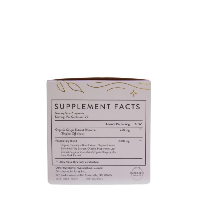 Arrae Bloat Digestive Support, Suport Natural Pentru Digestie Usoara Si Confort Abdominal, 40 Cps Arrae Bloat Digestive Support, Suport Natural Pentru Digestie Usoara Si Confort Abdominal, 40 Cps