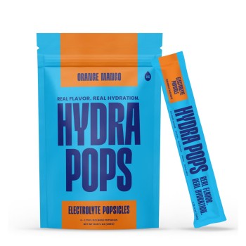 Hydra Pops Electrolyte Popsicles, Electroliti Zero Zahar Cu Gust De Portocale Si Mango, 288 G