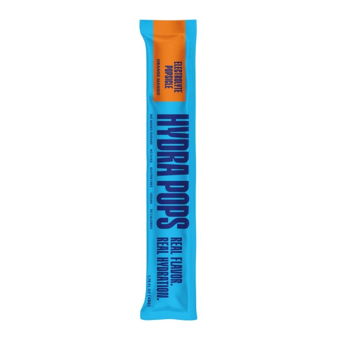 Hydra Pops Electrolyte Popsicles, Electroliti Zero Zahar Cu Gust De Portocale Si Mango, 288 G Hydra Pops Electrolyte Popsicles, Electroliti Zero Zahar Cu Gust De Portocale Si Mango, 288 G