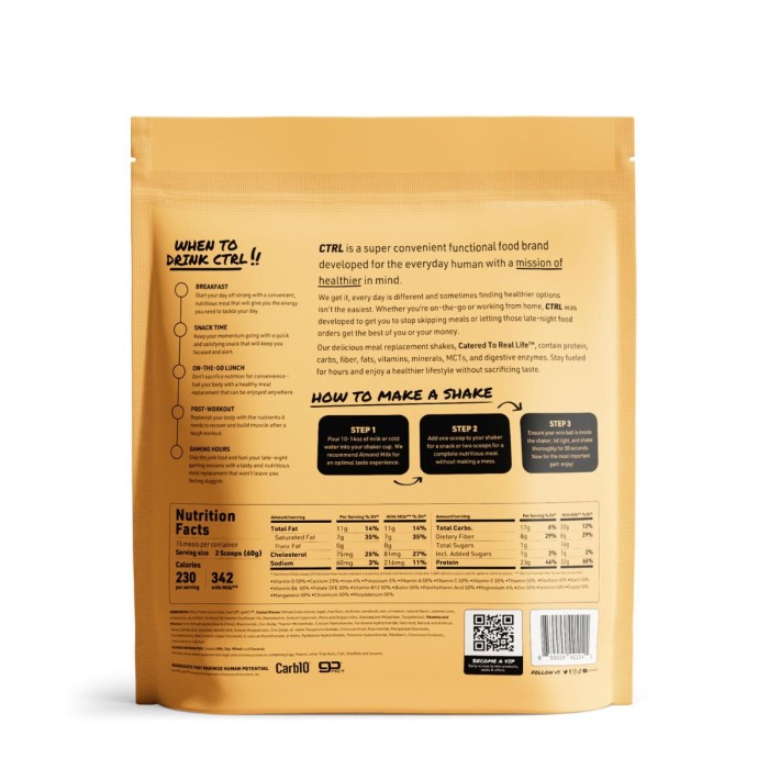 Ctrl Shake Proteic Cu Aroma De Toast Cu Scortisoara, 900 G Ctrl Shake Proteic Cu Aroma De Toast Cu Scortisoara, 900 G