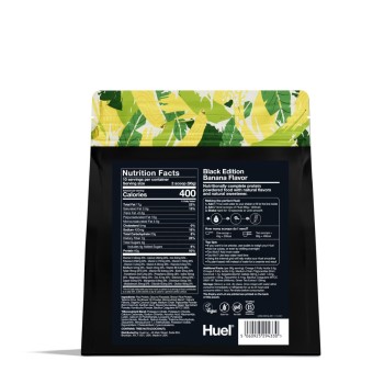 Huel Black Edition, High-protein Meal Powder, Masa Completa Bogata In Proteine 100% Vegana, Cu Aroma Naturala De Banane, 900g