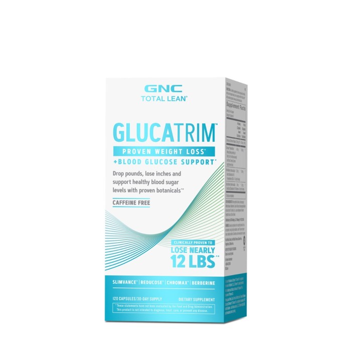 Gnc Total Lean Glucatrim Proven Weight Loss + Blood Glucose Support, Formula Avansata Pentru Slabit, 120 Cps Gnc Total Lean Glucatrim Proven Weight Loss + Blood Glucose Support, Formula Avansata Pentru Slabit, 120 Cps