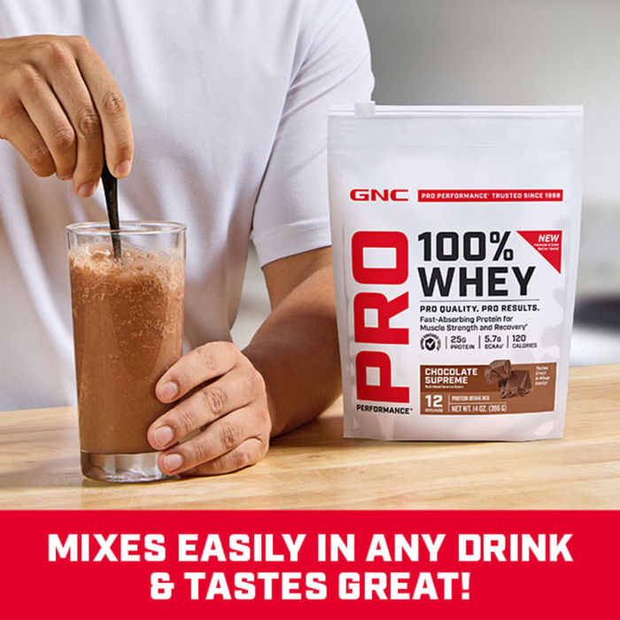 Gnc Pro Performance 100% Whey, Proteina Din Zer Cu Aroma De Capsuni, Testata Antidoping, 372g Gnc Pro Performance 100% Whey, Proteina Din Zer Cu Aroma De Capsuni, Testata Antidoping, 372g