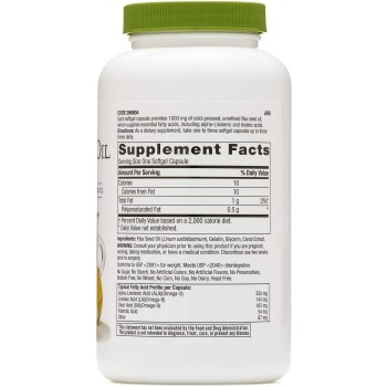 Gnc Superfoods Flax Seed Oil 1000mg, Ulei Din Seminte De In, 90 Cps