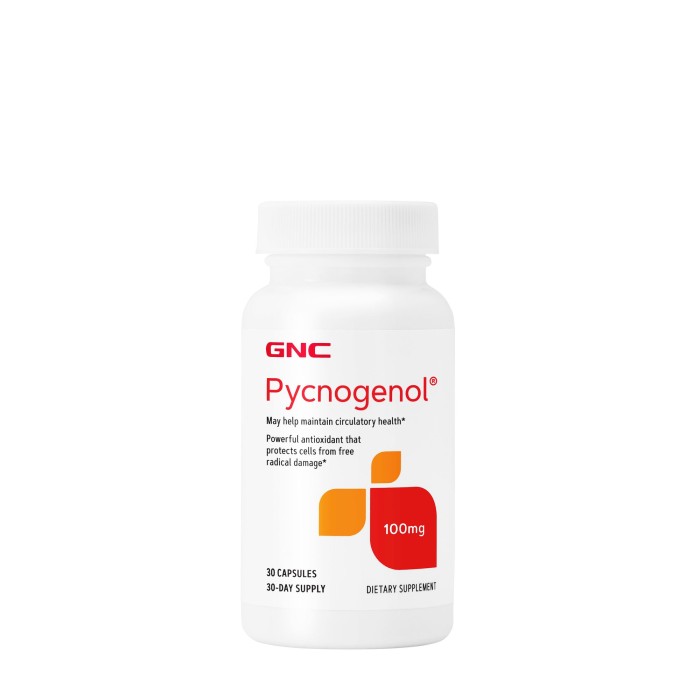 Gnc Pycnogenol 100 Mg, Picnogenol, Extract Patentat Din Scoarta De Pin Maritim Frantuzesc 100 Mg, 30 Cps Gnc Pycnogenol 100 Mg, Picnogenol, Extract Patentat Din Scoarta De Pin Maritim Frantuzesc 100 Mg, 30 Cps