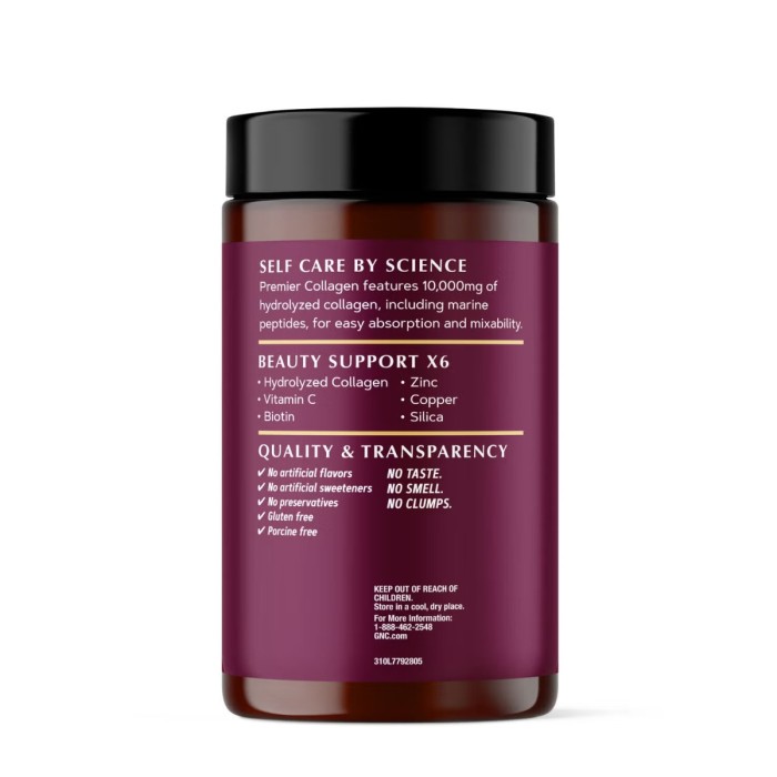 Gnc Premier Collagen Powder, Formula Premium De Peptide De Colagen Hidrolizat Fara Aroma, 282.8 G Gnc Premier Collagen Powder, Formula Premium De Peptide De Colagen Hidrolizat Fara Aroma, 282.8 G