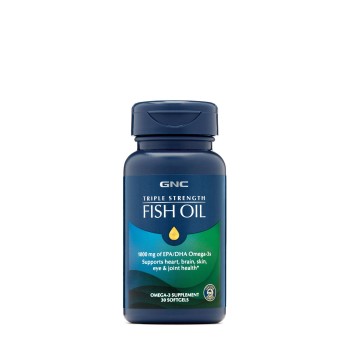 Gnc Triple Strength Fish Oil, Ulei De Peste, 1000 Mg Omega-3 Epa Si Dha, 30 Cps