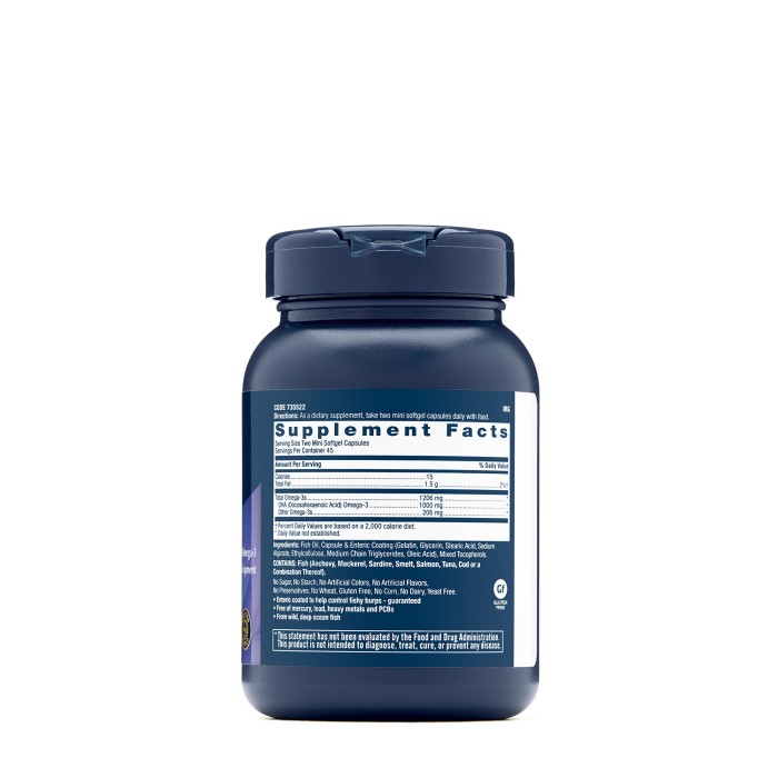 Gnc Triple Strength Dha 1000 Mini, Acizii Grasi Dha Omega-3 Mini , 90 Cps Gnc Triple Strength Dha 1000 Mini, Acizii Grasi Dha Omega-3 Mini , 90 Cps