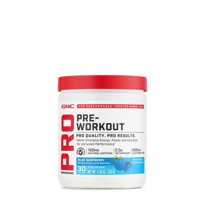 Gnc Pro Performance Pre-workout - Blue Raspberry Flavor, Pre-workout, Cu Aroma De Blue Raspberry, 339g Gnc Pro Performance Pre-workout - Blue Raspberry Flavor, Pre-workout, Cu Aroma De Blue Raspberry, 339g