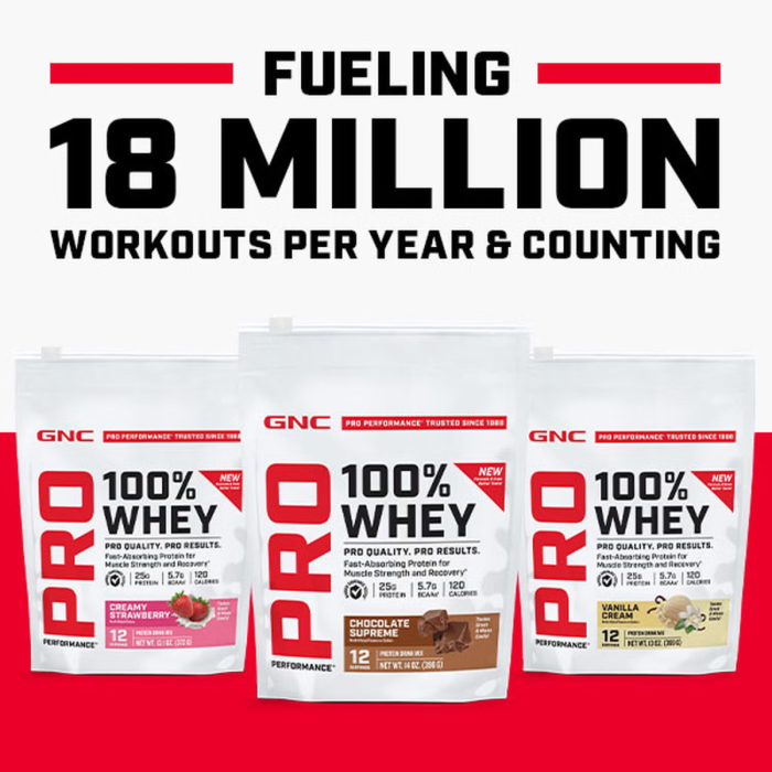 Gnc Pro Performance 100% Whey, Proteina Din Zer Cu Aroma De Capsuni, Testata Antidoping, 372g Gnc Pro Performance 100% Whey, Proteina Din Zer Cu Aroma De Capsuni, Testata Antidoping, 372g