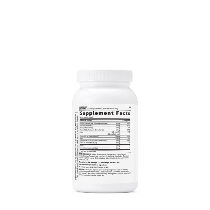 Gnc B Complex 50, Complex De Vitamine B, 90 Cps Gnc B Complex 50, Complex De Vitamine B, 90 Cps
