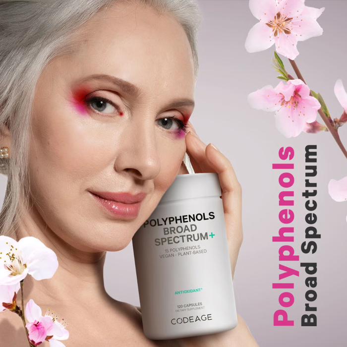 Codeage Polyphenols Broad Spectrum, Formula Pentru Protectie Celulara Si Vitalitate Zilnica, 120 Cps Codeage Polyphenols Broad Spectrum, Formula Pentru Protectie Celulara Si Vitalitate Zilnica, 120 Cps