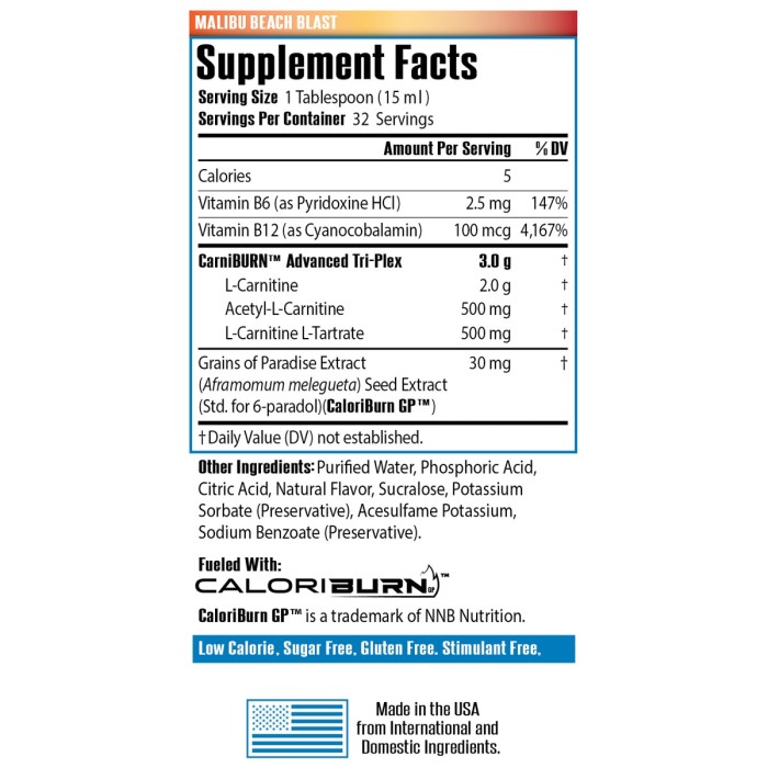 Sirenlabs L-carnitine Elite Burn, L-carnitina Lichida, Cu Aroma Tropicala, 480 Ml Sirenlabs L-carnitine Elite Burn, L-carnitina Lichida, Cu Aroma Tropicala, 480 Ml