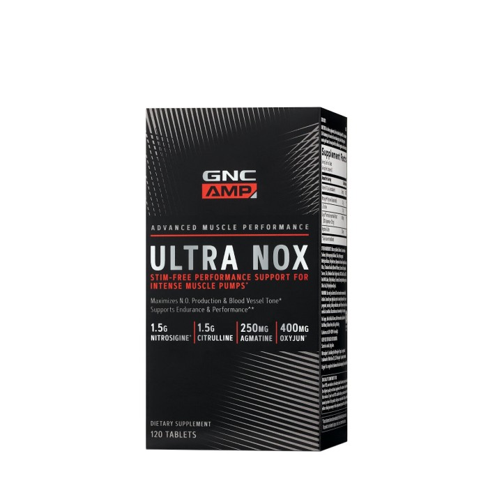 Gnc Amp Ultra Nox, Formula Pentru Pompare Musculara Si Oxid Nitric, 120 Tb Gnc Amp Ultra Nox, Formula Pentru Pompare Musculara Si Oxid Nitric, 120 Tb