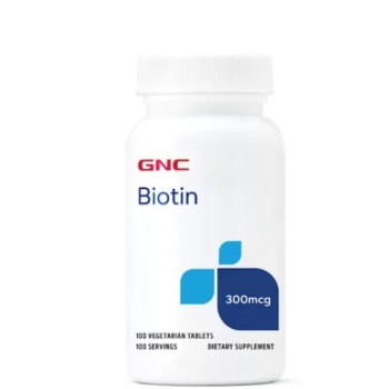 Gnc Biotin 300 Mcg, Biotina Pentru Sanatatea Parului, Pieli Si Unghiilor, 100 Tb