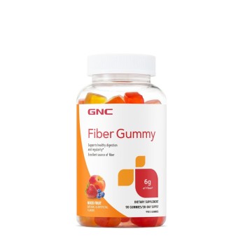 Gnc Fiber Gummy, Jeleuri Cu Fibre Cu Aroma De Fructe Asortate, 90 Jeleuri
